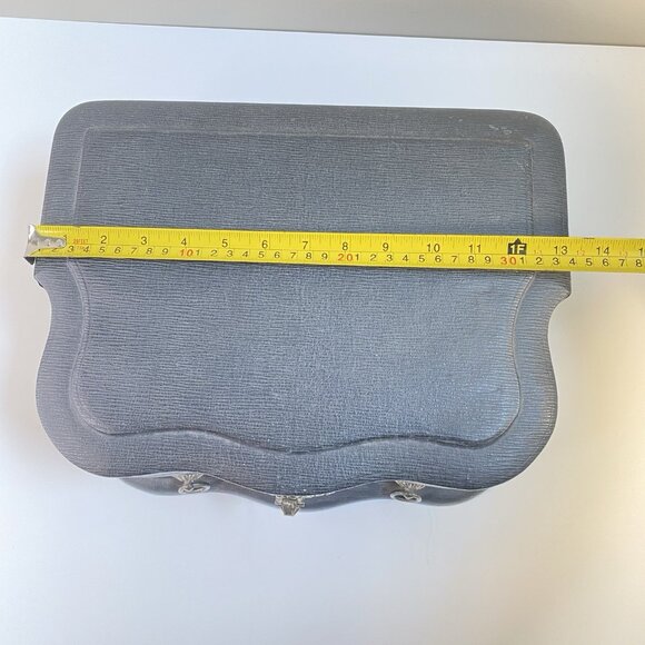 Antique Victorian Era Vanity Ebony and Silver Dresser In Leather Box - Picture 4 of 16